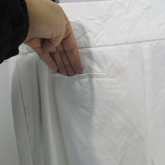 💞Alfani Womens Ruffled Slim Leg Ankle Pants White - Picture 7 of 12